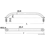 Corrimano inox 220 mm