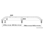 Corrimano inox 915 mm