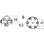 Anodo compatibile con eliche Max-Prop 35/45 mm