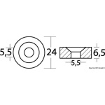Anodo zinco Mercury a rondella - immagine 2