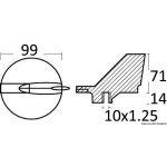 Anodo alluminio Yamaha 225/300 HP - immagine 2