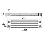 Anodo alluminio barra cavalletto Yamaha - immagine 2