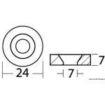 Anodo zinco a rondella x Yamaha