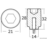 Anodo a cilindretto Yamaha/Mariner - immagine 2