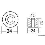 Anodo zinco a rondella mm 24x14