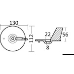 Pinna Honda alluminio 75>130 HP - immagine 3