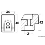 Anodo alluminio JOHNSON/EVINRUDE G2-serie 200/300 - immagine 2