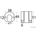 Anodo alluminio piede Bravo/Blackhawk - immagine 2