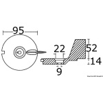Anodo pinna Mercury 18/25 HP - immagine 2