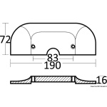 Anodo alluminio piastra AlphaOne E/FB - immagine 2
