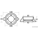 Anodo magnesio Volvo SeaDrive Ø mm 105 - immagine 2