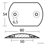 Piastra zinco mm 80x55 - immagine 2