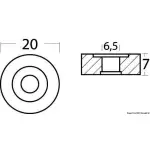 Anodo alluminio Mercury a rondella