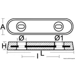 Anodo vetus ovale 55x30x200 mm - immagine 2