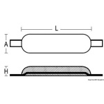 Anodo magnesio da saldare mm 300 x 80 1,5 kg - immagine 2