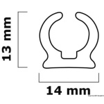 Canalina in PVC bianco per tendalini 4 m - immagine 2