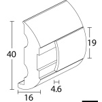 Base Pvc Bianca per profilo 20 imbutito - immagine 2