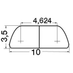 Profilo mezzo tondo inox mm 10