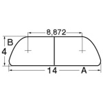 Profilo mezzo tondo inox mm 14