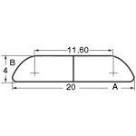 Profilo mezzo tondo inox mm 20