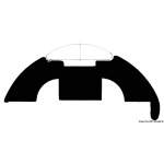 Base per profili PVC bianco 40 mm