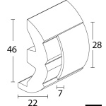 Profilo a “C” inox 28 mm forato e svasato - immagine 5