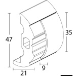 Base Pvc Bianca per profilo 38 - immagine 2