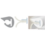 Profilo parabordo PVC 36 x 38 mm nero