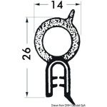 Profilo PVC per bordare nero 50 m