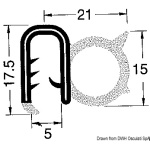 Profilo PVC per bordare nero 50 m