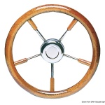 Volante inox+mogano 400 mm