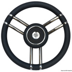 Volante Apollo inox+poliuretano Ø 350 mm nero