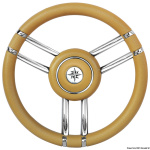 Volante Apollo inox+poliuretano Ø 350 mm avorio