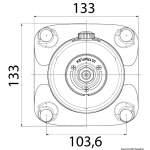 Flangia per Timonerie Idrauliche Ultraflex Quadra - immagine 2