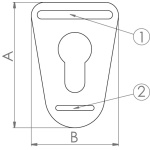 Fibbia in acciaio inox per tendalino fless - immagine 3