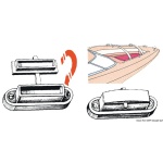 Piastrina ottone cromato teloni 67 x 14 mm