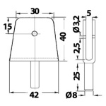 Forcella + boccola per teloni - immagine 2