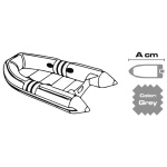 Telone per gommoni cm 240/300 grigio 300D - immagine 2