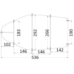 Telone universale cm 427/488 grigio 300D