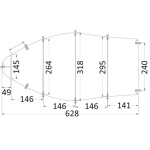 Telone universale cm 518/579 grigio 300D