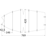 Telone universale cm 630/710 grigio 600D - immagine 2