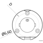 Boccola da incasso inclinata con cerniera