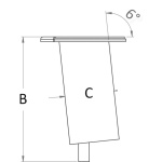Boccola per pali in carbonio Dia. 50 mm inclinata - immagine 4
