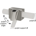 Basi DX-SX acciaio inox fissaggio su pulpito d. 22-25mm sistema Mickey