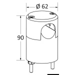 Attacco laterale tubo 32 mm - immagine 2