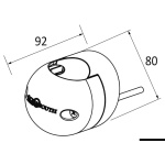 Basetta cieca tubo 44 mm - immagine 2