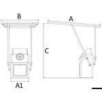 T-Top professionale Heavy Duty bianco con telo blu - immagine 2