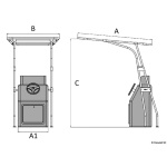 T-Top in lega leggera 1700x1200x2010 mm Blu - immagine 2