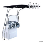 T-Top in lega leggera 1700x1400x2010 mm Nero