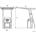 T-Top professionale 2000x1600 nero con telo nero - immagine 3